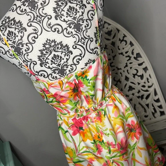 J. Crew Tropical Floral Mini Dress Size 4 Boho Beach Vacation Resortwear - Picture 8 of 12